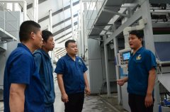公司新面料印染生产线产品下机 向建党百年献礼